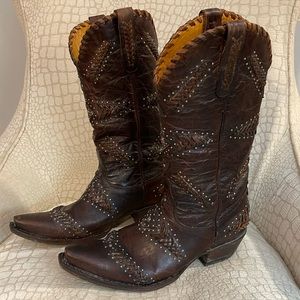 Brown leather old gringo boots size 8 1/2 women’s